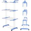 EQHAIR Laundry Room Dryer Rack, Clothes Drying Rack,Wall Mounted Clothes Hanger with Swing Arm, Foldable Floor Hanger Rack, Sturdy and Easy Assembly (A) view 1