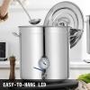 AIZYR Heavy Duty Stainless Steel Stock Pot 19L-95L Stainless Steel Fermentation Kettle with Lid and Thermometer for Beer Brewing Maple Syrup Cookware,40x40cm view 2