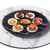 50/60/70cm Wooden Lazy Susan Serving Tray, Dining Table Turntable, 360 Rotating Board, Dining Table Top Serving Plate, Silent Bearings, Kitchen Swivel Plate, Home Dining Turntable (Color : F, Size view 1