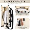 Aoriher 8 PCS Canvas Tote Bag with Shoulder Strap Zipper Opening Grocery Tote for Women Birthday Bridesmaid Gift Bag(Black) view 4
