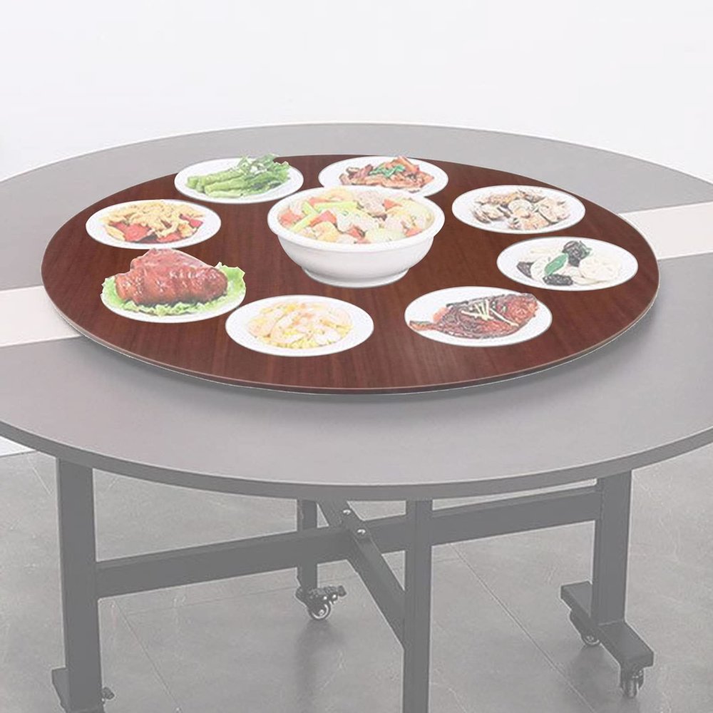 80/90/100cm Home Dining Turntable, Rotating Serving Tray, Wooden Lazy Susan Serving Tray, Swivel Serving Display, Dining Table Centerpieces, 360 Rotating Board, Smooth Rotation (Color : C, Size : 7