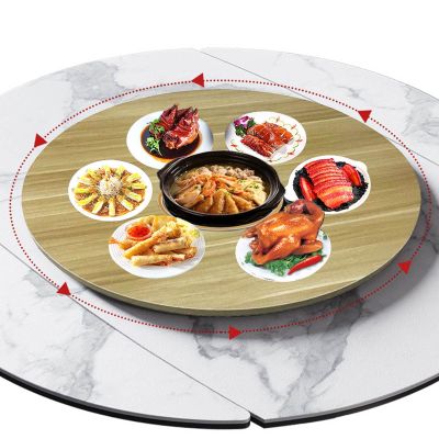 50/60/70cm Wooden Lazy Susan Serving Tray, Dining Table Turntable, 360 Rotating Board, Dining Table Top Serving Plate, Silent Bearings, Kitchen Swivel Plate, Home Dining Turntable (Color : D, Size
