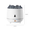 Bedroom Simulation Flame humidifier Scent Diffuser 2 Flame Color Essential Oil Scent Diffuser with no Water Automatic Shut Off Protection Flame humidifier for Home and Bedroom White ( Color : White ) view 2