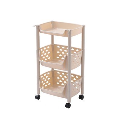 Fruit and Vegetable Storage Cart Kitchen Vegetable Basket Rack Floor-to-ceiling Multi-layer Vegetable Fruit and Vegetable Toy Storage Cabinet Bathroom Organizer Vegetable Basket Bins Rack ( Color : B-