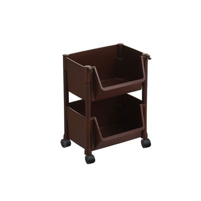 ARZARF Fruit and Vegetable Storage Cart Household Floor-to-Ceiling Multi-Layer Vegetable Rack Kitchen Daily Necessities Rack Vegetable and Fruit Rack Vegetable Basket Bins Rack (Color : 2 Floors)