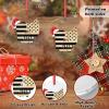 Black Striped Flag Christmas Ornaments Ohio America State Personalized Christmas Ornaments 2022 Christmas Decorations for Tree City Souvenir Holiday Christmas Keepsake New Year Gifts view 2