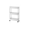ARZARF Fruit and Vegetable Storage Cart 3/4 Tier Storage Cart Mobile Storage Rack Shelving Unit Kitchen Cutlery Organizer Plastic Shelf Storage Cart Vegetable Basket Bins Rack (Size : L) view 1