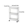 ARZARF Fruit and Vegetable Storage Cart 3/4 Tier Storage Cart Mobile Storage Rack Shelving Unit Kitchen Cutlery Organizer Plastic Shelf Storage Cart Vegetable Basket Bins Rack (Size : L) view 2