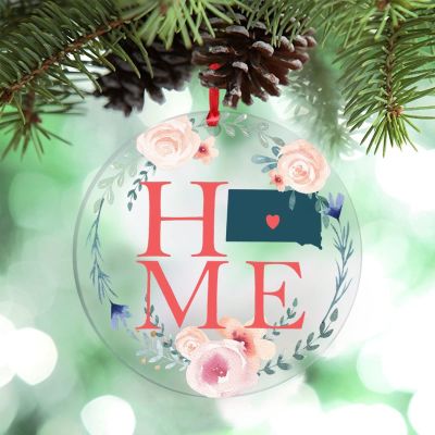 Rose Wreath Decoration Christmas Ornaments Home State South Dakota America State Personalized Christmas Ornaments 2022 Christmas Tree Ornaments Country City Souvenir Christmas New Year Gifts
