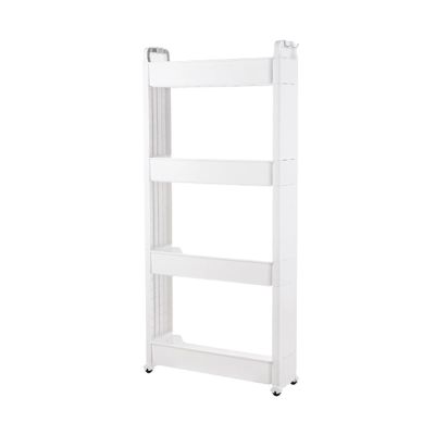 Fruit and Vegetable Storage Cart Ultra-thin Storage Car Gap Storage Kitchen Rack Ultra-narrow Floor-to-ceiling Multi-layer Bathroom Storage Organizer Vegetable Basket Bins Rack ( Color : 4 layers )