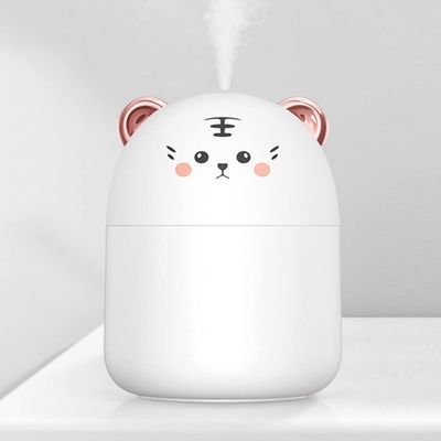 REJOON humidifier New Desktop Humidifier with Colorful Atmosphere Light 250ml Capacity Cool Mist Aroma Diffuser Home Bedroom Humidifier Purifier Pink Tiger (Color : WhiteTiger)