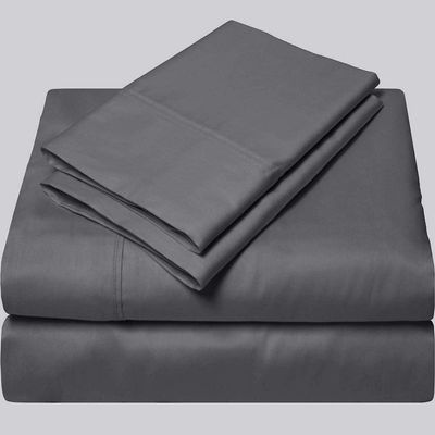 100% Egyptian Cotton 5 PCs Split Sheet Bed Linen Set,-800 Thread Count- Split King Sheets Sets for Adjustable Beds, Fits Mattress Upto 21'' Deep Pocketss(Dark Grey Split Bedding Set)