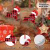 Buffalo Plaid Map Christmas Hat Christmas Ornaments 2022 New York State Christmas Decorations for Tree Sweet Home Acrylic Personalized Christmas Ornaments Christmas Keepsake Long Distance Xmas Gift view 2