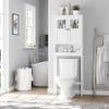 Spirich Bathroom Cabinet Over Toilet, Bathroom Storage Cabinet with Glass Doors and Adjustable Shelves, Over The Toilet Storage Cabinet, White view 3