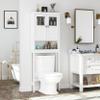 Spirich Bathroom Cabinet Over Toilet, Bathroom Storage Cabinet with Glass Doors and Adjustable Shelves, Over The Toilet Storage Cabinet, White view 4
