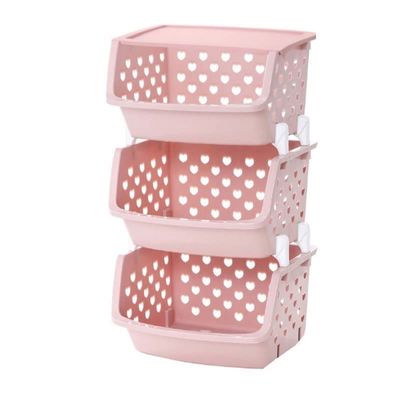 Fruit and Vegetable Storage Cart Daily Necessities Storage Rack Fruit Storage Basket Multi-functional Household Storage Rack Kitchen Food Storage Container Vegetable Basket Bins Rack ( Color : 3 floor