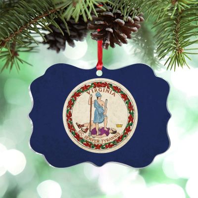 Virginia Christmas Ornaments 2022 Virginia State Ornaments for Christmas Trees Sweet Home City Souvenir Acrylic Personalized Christmas Ornaments Holiday Christmas Keepsake Long Distance Xmas Gift