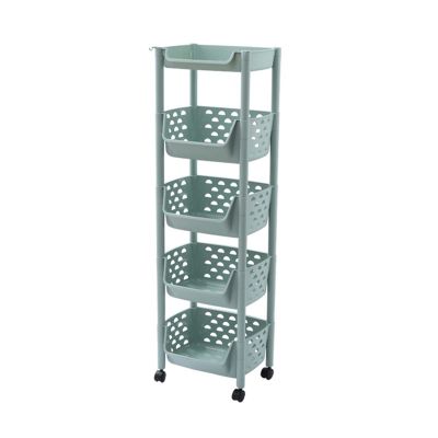 Fruit and Vegetable Storage Cart Kitchen Vegetable Basket Rack Floor-to-ceiling Multi-layer Vegetable Fruit and Vegetable Toy Storage Cabinet Bathroom Organizer Vegetable Basket Bins Rack ( Color : D-