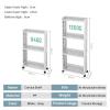 ARZARF Fruit and Vegetable Storage Cart Kitchen Storage Rack On Wheels 2/3/4 Tier Narrow Slotted Shelf Fridge Side Shelves Swivel Kitchen Spice Rack Vegetable Basket Bins Rack (Color : 1) view 2