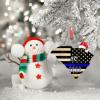 South Carolina Home State Ornament for Christmas Tree Decor Navy Striped Flag Christmas Ornament 2022 City Souvenir Acrylic Hanging Ornaments Holiday Christmas Keepsake New Year Gifts view 3