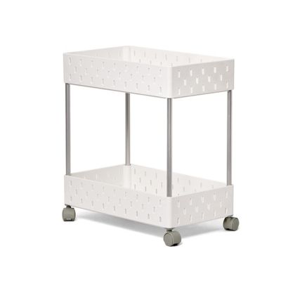 Fruit and Vegetable Storage Cart 2/3/4 Tier Rolling Cart Adjustable Cart Organizer Wheeled Storage Cart Large Capacity Fruit and Vegetable Storage Rack Vegetable Basket Bins Rack ( Color : 2 layers )