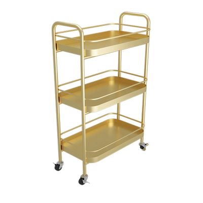 ARZARF Fruit and Vegetable Storage Cart Kitchen Removable Shelf Home 3 Tier Cutlery and Condiment Trolley Floor Storage Shelf with Wheel Organizer Vegetable Basket Bins Rack