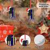 American Christmas Ornaments Navy Striped Flag Ornaments for Christmas Trees Home State Personalized Christmas Ornaments 2022 City Souvenir Holiday Christmas Keepsake Xchange Long Distance Gift view 2