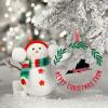 Merry Christmas Wreath Christmas Ornaments Virginia America State Personalized Christmas Ornaments 2022 Christmas Decorations for Tree Country City Souvenir Holiday Christmas Keepsake New Year Gifts view 3
