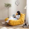 ArtsPavilion Soft Lazy Floor Sofa, Fireside Chair, Accent Bean Bag Couch for Living Room Bedroom Salon Office, Removable, Washabl L Yellow view 2
