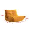 ArtsPavilion Soft Lazy Floor Sofa, Fireside Chair, Accent Bean Bag Couch for Living Room Bedroom Salon Office, Removable, Washabl L Yellow view 3