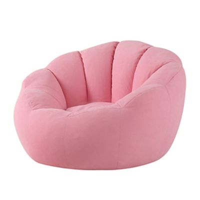 Bean Bag Chair Cover Stuffed Animal Storage,Sturdy Zipper Beanbag Cover for Organizing Children Plush Toys Medium-Size Pink