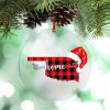 Buffalo Plaid Map Christmas Hat Christmas Ornaments 2022 Oklahoma State Ornaments for Christmas Trees Sweet Home Acrylic Personalized Christmas Ornaments Christmas Keepsake Long Distance Xmas Gift view 1