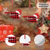 Buffalo Plaid Map Christmas Hat Christmas Ornaments 2022 Oklahoma State Ornaments for Christmas Trees Sweet Home Acrylic Personalized Christmas Ornaments Christmas Keepsake Long Distance Xmas Gift view 2
