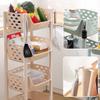 ARZARF Fruit and Vegetable Storage Cart Kitchen Daily Necessities Storage Rack Floor Multi-Layer Storage Basket Vegetable Basket Toy Storage Rack Food Storage Basket Vegetable Basket Bins Rack view 4