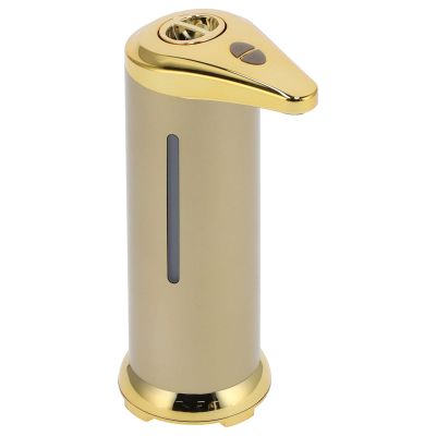 Kufoo Automatic Soap Dispenser, 250ml Touchless Soap Dispenser, Dish Soap Dispenser with Infrared Motion Sensor Waterproof Base Shows Soap Remaining for Bathroom Kitchen Hotel Office (Gold)