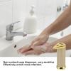 Kufoo Automatic Soap Dispenser, 250ml Touchless Soap Dispenser, Dish Soap Dispenser with Infrared Motion Sensor Waterproof Base Shows Soap Remaining for Bathroom Kitchen Hotel Office (Gold) view 2