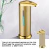 Kufoo Automatic Soap Dispenser, 250ml Touchless Soap Dispenser, Dish Soap Dispenser with Infrared Motion Sensor Waterproof Base Shows Soap Remaining for Bathroom Kitchen Hotel Office (Gold) view 3
