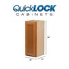 Quicklock RTA (Ready-to-Assemble) 30" Tall Wall Kitchen Cabinets - Shaker Style | 100% Hardwood | Made in America | Soft Close Hardware (Provincial Stain, 12" D x 12" W x 30" H) view 3