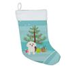 Caroline's Treasures WDK3131CS Poodle Toy White Christmas Christmas Stocking Fireplace Hanging Stockings Christmas Season Party Decor Family Holiday Decorations view 2