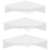 Homode Floating Corner Shelves, Set of 3 Wood Corner Wall Shelves with Wire Hole, 12 Inch Deep Hanging Corner Display Shelf for Living Room, Kitchen, Bedroom, White view 1