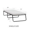Simmons Beautysleep, IMCE030CBS, Folding Guest Bed, 3" Memory Foam Mattress, Single Size, Light Blue view 2
