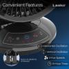 Lasko Air Circulator Fan, Whirlwind Orbital Motion Table Fan, 3 Speeds, Timer, Dark Mode, Remote Control Small Room Fan, Black, A12558 view 4