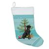 Caroline's Treasures WDK3005CS Doodle Black and Tan Christmas Christmas Stocking Fireplace Hanging Stockings Christmas Season Party Decor Family Holiday Decorations view 2
