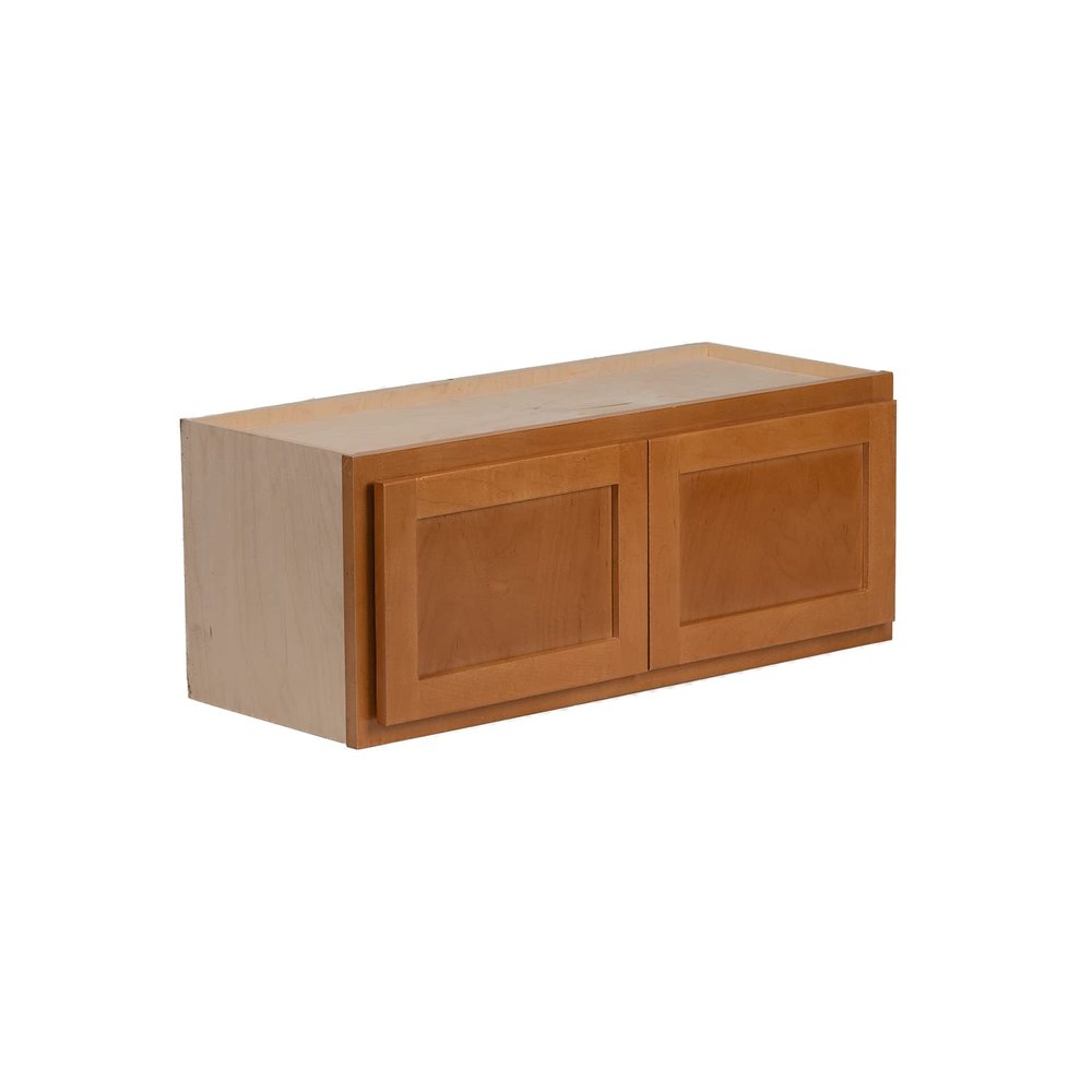 Quicklock RTA (Ready-to-Assemble) 30" Tall Wall Kitchen Cabinets - Shaker Style | 100% Hardwood | Made in America | Soft Close Hardware (Provincial Stain, 12" D x 30" W x 12" H)