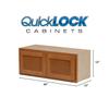 Quicklock RTA (Ready-to-Assemble) 30" Tall Wall Kitchen Cabinets - Shaker Style | 100% Hardwood | Made in America | Soft Close Hardware (Provincial Stain, 12" D x 30" W x 12" H) view 3