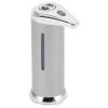 Kufoo Automatic Soap Dispenser, 250ml Touchless Soap Dispenser, Dish Soap Dispenser with Infrared Motion Sensor Waterproof Base Shows Soap Remaining for Bathroom Kitchen Hotel Office (Silver) view 1