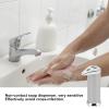 Kufoo Automatic Soap Dispenser, 250ml Touchless Soap Dispenser, Dish Soap Dispenser with Infrared Motion Sensor Waterproof Base Shows Soap Remaining for Bathroom Kitchen Hotel Office (Silver) view 2