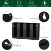 BOSSCASA Disposable Coffee Cup Dispenser with Handles, Countertop or Wall Mount Hot/Cold Drink Cup and Lid Holder - Bathroom/Kitchen/Office Acrylic Cup Lid Storage Organizer (4 Compartments, Black) view 3