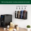 BOSSCASA Disposable Coffee Cup Dispenser with Handles, Countertop or Wall Mount Hot/Cold Drink Cup and Lid Holder - Bathroom/Kitchen/Office Acrylic Cup Lid Storage Organizer (4 Compartments, Black) view 4