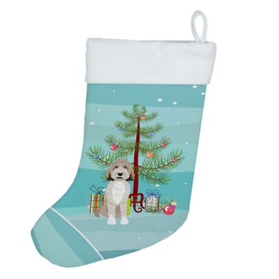 Caroline's Treasures WDK3035CS Doodle Tricolor #1 Christmas Christmas Stocking Fireplace Hanging Stockings Christmas Season Party Decor Family Holiday Decorations